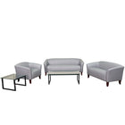 Flash Furniture HERCULES Imperial Series Reception Set - Grey LeatherSoft-Contemporary Reception Set