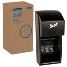 Scott Essential Core/Coreless Double Roll Toilet Paper Dispenser (09021) - Black-Core/coreless double roll toilet paper dispenser