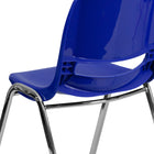 Flash Furniture HERCULES Series Navy Ergonomic Shell Stack Chair with Chrome Frame & 18" Seat Height-Vented Back allows air circulation