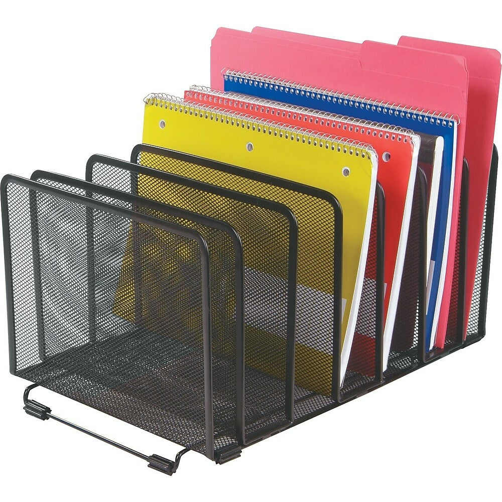Staples Metal Mesh Super Sorter - 7-Slot - Black | staples.ca