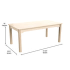 Flash Furniture Bright Beginnings Commercial Grade Wooden Rectangular Preschool Classroom Activity Table (MKME088011)-Greenguard Certified Wood for Low VOC Emissions