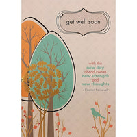 Rosedale 5-1/2" x 8" Masculine Get Well Soon! Greeting Cards And Envelopes, 12 Pack (17256)-Printed on premium uncoated card stock