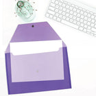 JAM Paper Plastic Envelopes with Snap Closure, Legal Booklet, 9.75 x 14.5, Purple Poly, 12 Pack (34830PU)-Material: plastic