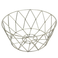 Cathay Importers Satin Chrome Round Wire Basket, 4.5"H x 10"Dia-Dimensions: 4" H x 10"Dia.