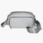 Nicci Crossbody with Front Flap - Light Grey-Inside zipper pocket and cell phone pocket