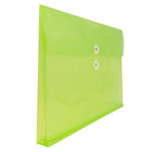 JAM Paper Plastic Envelopes with Button and String Tie Closure, Legal Booklet, 9.75 x 14.5, Lime Green, 12 Pack (219B1LIGR)-Closure: Button string tie