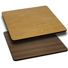 Flash Furniture 36" Square Table Top with Natural or Walnut Reversible Laminate Top-Restaurant or Banquet Table