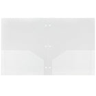 JAM Paper Plastic Heavy Duty 3 Hole Punched 2 Pocket School Folders, Clear, 108 Pack (383HHPCLA)-Dimension: 11-1/2"h x 9-1/2"w x 1/5"d