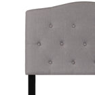 Flash Furniture Cambridge Tufted Upholstered Twin Size Headboard - Light Grey Fabric-Button Tufted with Diamond Pattern Stitching