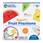 Learning Resources Magnetic Fruit Fractions - Multicolor-big fruit, big learning: Measuring 8" in diameter, this set's 6 math teaching toys each break down into unique fraction combos, from whole to halves to eighths!