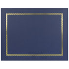St. James Document/Certificate Holders - Gold Foil Border - Linen Finish - Navy Blue - 5 Pack - 83846-Add ceremony, elegance and sincerity to the act of giving recognition