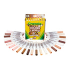 Crayola Colors of the World Skin Tone Broad Line Markers - 24 Count-Broad line