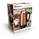 Euro Cuisine PER12 12 Cup Electric Coffee Percolator with Keep Warm Function, Copper Finish-Drip free spout for pouring