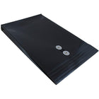 JAM Paper Plastic Envelopes with Button and String Tie Closure, Legal Open End, 9.75 x 14.5, Black Poly, 12 Pack (119B1BL)-Opening: open end
