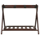 Winsome Wood Remy Luggage Rack with Shelf, Cappuccino (40436)-Overall dimensions 26.54"W x 18.66"D x 20"H