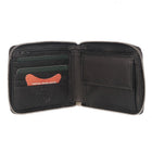 Roots Zip Around Coin Wallet - Black-5 Credit Card Slots