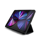 JCPal DuraPro Case with Pencil Holder for 11" iPad Pro (2021 Model) - Black-Black, Shock resistant