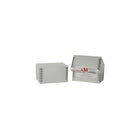 JAM Paper Plastic Business Card Box, Clear Frost with Metal Edge, 24 Pack (9064CLB)-Clear