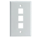 Digiwave Keystone Wall Plate, 3 Slots, 5" x 3" x 1", White-Compatible with Any Standard Keystone Jack