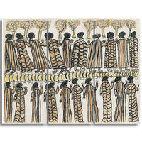 Designart William Barak, Figures in Possum Skin Cloaks Canvas Art Print, (PT5002-3P)-Print