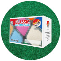 Sandtastik Classic Coloured Sand, 10 lb (4.5 kg) Box, Emerald Green-Fine grain with natural sparkle throughout