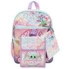 Bioworld 5-Piece Backpack Set - 16" H x 12" W - Star Wars The Mandalorian Cute Grogu-Dimensions: 16" H x 12" W x 5" D