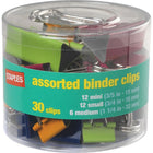 Staples Binder Clips - Classic Colours & Sizes - 30 Packs-Classic colours and sizes