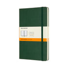 Moleskine Ruled Hard Cover Classic Notebook - Large - Myrtle Green - 5" x 8.25"-Portrait Style