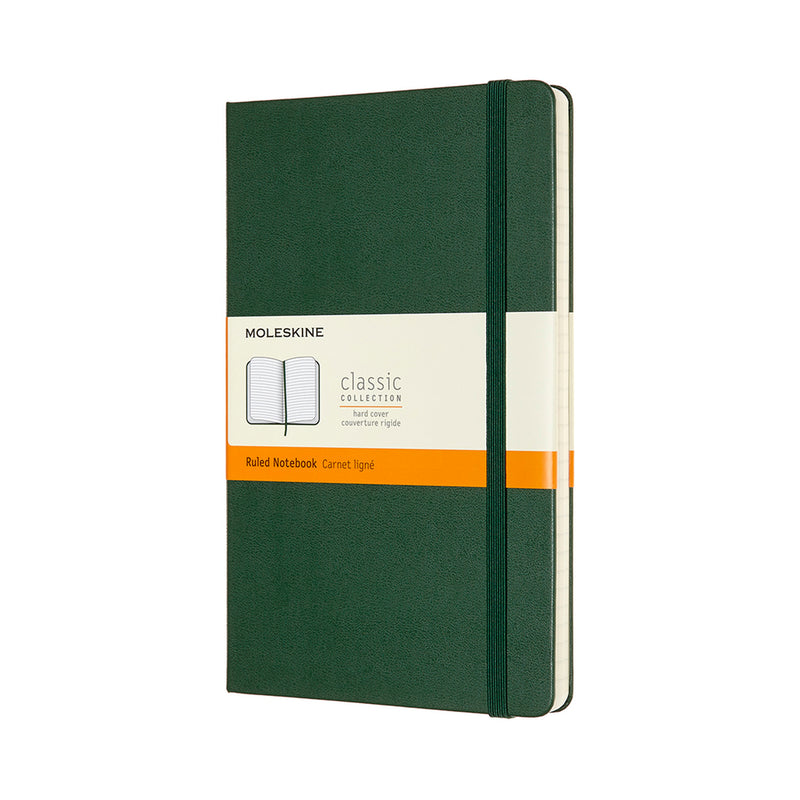 Moleskine Ruled Hard Cover Classic Notebook - Large - Myrtle Green