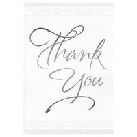 Rosedale 5-1/2" x 8" Formal Thank You Greeting Cards And Envelopes, 12 Pack (17720)-Printed on premium uncoated card stock