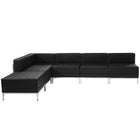 Flash Furniture  Hercules Imagination Series Leather Sectional Configuration, Black, 6/Pieces, ZBIMAGSECTSET10-Reception Grouping - Set