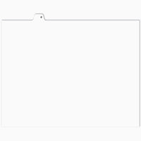 Apak Alphabetical Index Tab - Letter G - White,8 1/2" x 11" - 1/26th Cut - Unpunched - 25 Pack-Index and Litigation Tab Dividers