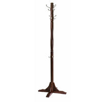 Winsome Jera Coat Tree, Cappuccino-Attractive and elegant coat tree in Cappuccino Finish has 3 Large Double Hooks for Long coats and 3 Small Double Hooks at the top.  Additional 3 single hooks for your umbrella or for the young to hang their own coats.