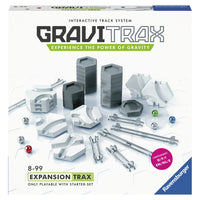 Ravensburger GraviTrax Expansion Trax Set-Includes: 44 expansion pieces: 16 large height tiles, 8 small height tiles, 7 curves, 1 junction, 1 long track, 2 medium tracks, 3 short tracks, 6 balls