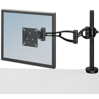 Fellowes Depth Adjustable Monitor Arm (8041601)-Easy to mount; clamp attaches to desktop or through grommet hole