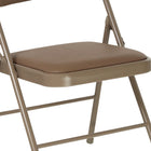 Flash Furniture HERCULES Series Double Braced Vinyl Folding Chairs - Beige - 4 Pack-18 Gauge Steel Frame