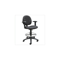 Nicer Interior Drafting Stool with Adjustable Arms-Black fabric drafting chair