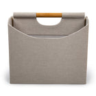 Truu Design Two-Compartment Magazine Holder - 12.2" x 11.6" - Beige-The storage basket measures 12.2"L x 6.9"W x 11.6"H in dimensions