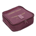 Nicci 6-Piece Luggage Organizer Set - Wine-Nylon Zipper