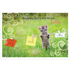 Millbrook Studios 5-3/8" x 7-3/4" Dropping You A Line Greeting Cards and Envelopes, 18 Pack (06718)-Printed on uncoated card stock