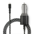 Cat 4.8amp Car Charger with USB Port and 6ft Braided Nylon Micro USB Cord-4.8A total power output