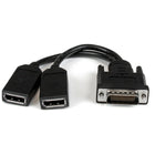 StarTech 8In Lfh 59 Male to Dual Female Displayport Dms 59 Cable-Cost-effective alternative to other DMS DisplayPort Cables such as the HP XP688AA
