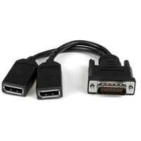 StarTech 8In Lfh 59 Male to Dual Female Displayport Dms 59 Cable-Cost-effective alternative to other DMS DisplayPort Cables such as the HP XP688AA