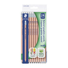 Staedtler Natural Woodgrain Pencils - #2 HB - 24 Pack-Pre Sharpened, Natural