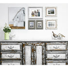 kieragrace KG Farmhouse Gallery Set - Set of 5-4 Gary (5x7” matted for 4x6”), grey worn-look wood, beveled