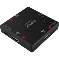 Staples 3-Port HDMI Switch, 1080p UltraHD 4K, Black (51759US)-Connects up to 3 HDMI devices to a single HDMI port equipped HDTV, monitor or projector