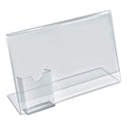 Azar Displays Sign Holder with Attached Brochure Holder, 10 Pack (252043)-Clear Acrylic