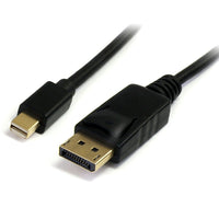 StarTech Mini DisplayPort to DisplayPort 1.2 Adapter Cable M/M, DisplayPort 4k, 3 Ft.-Latching DisplayPort connector prevents accidental disconnection