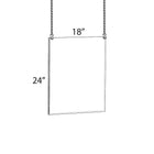 Azar Displays 24" x 18" Hanging Poster Frame (172738)-Hanging poster frames display information from the ceiling, maximizing advertising opportunity