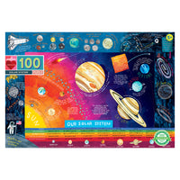 eeBoo Solar System Puzzle - 100 Pieces-100 glossy pieces that fit and snap together with ease